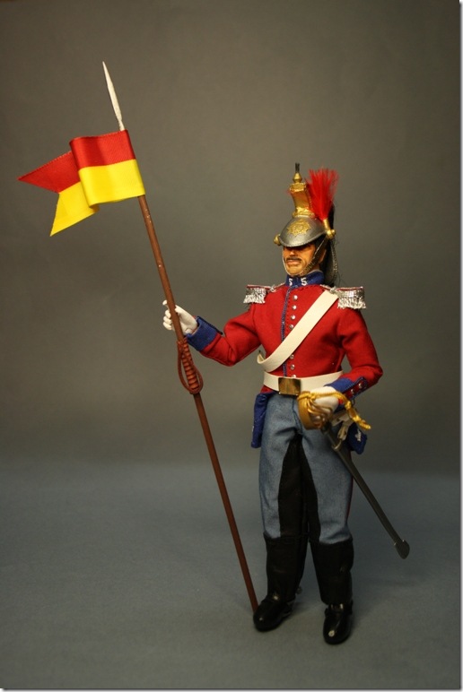 LANCERO DEL REGIMIENTO DE FARNESIO 1851/56 – Figura articulada Escala 1/10 madelman custom