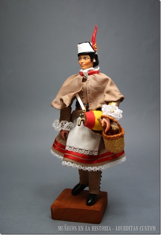 CANTINERA DEL REGIMIENTO DE INFANTERIA ESPAÑOLA 1863 Figura articulada Escala 1/10 madelman custom