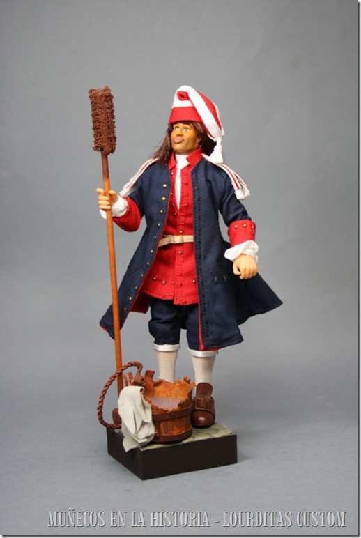 ARTILLERO EN TRAJE DE FAENA (1710) Figura articulada Escala 1/10 madelman custom