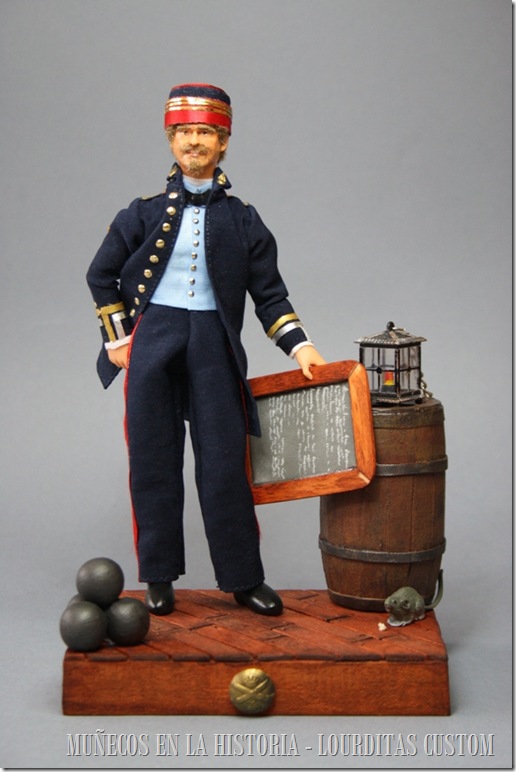 CAPITAN DE ARTILLERÍA EN UNIFORME DE FABRICA 1862 Figura articulada Escala 1/10 madelman custom