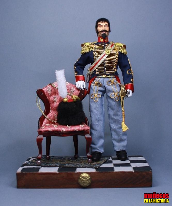 OFICIAL. ESCUADRÓN DE ARTILLERÍA DE LA GUARDIA REAL. DIARIO – 1825 – Figura articulada Escala 1/10 madelman custom