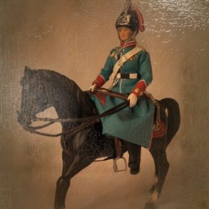 REINA VICTORIA EUGENIA EN UNIFORME DE CABALLERÍA A CABALLO. MADELMAN CUSTOM